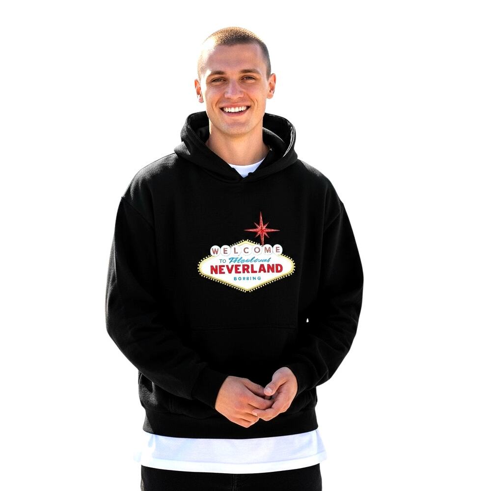 Ronning Welcome to Mythical Neverland Hoodie Size S 100% Cotton Made in Portugal